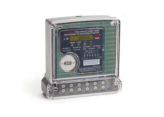 Mètre électrique de KWH de Cyclometer futé biphasé commercial de mètre